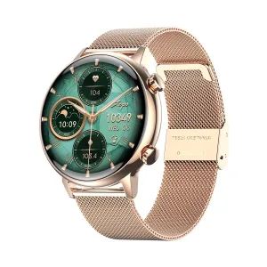 1.1 Inch Smart Stainless Steel Band Watch Support Bluetooth Call / Blood Oxygen Monitoring