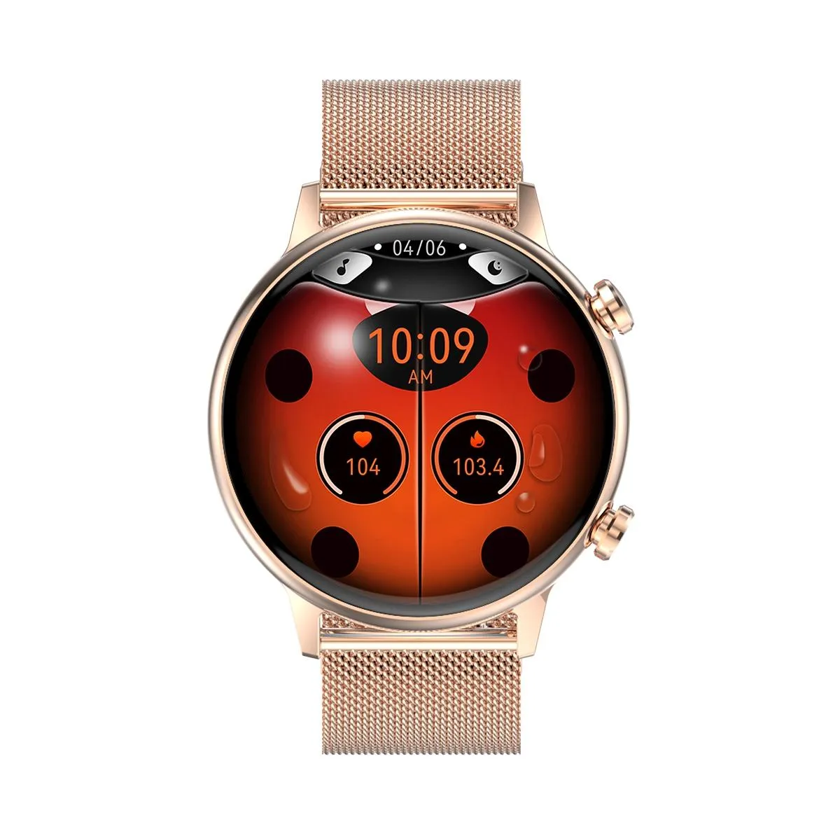 1.1 Inch Smart Stainless Steel Band Watch Support Bluetooth Call / Blood Oxygen Monitoring