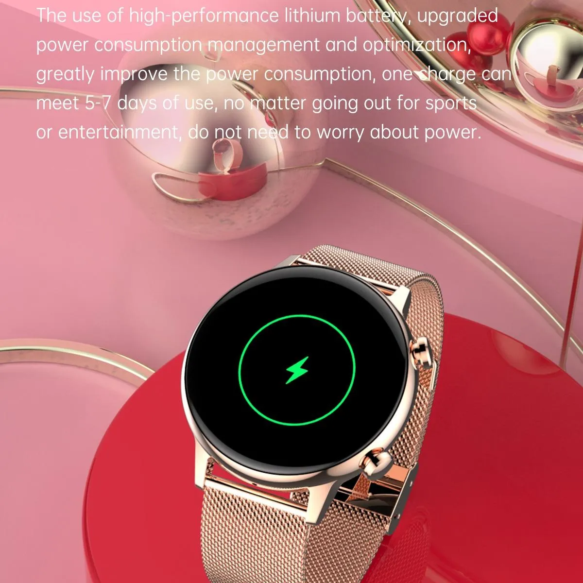1.1 Inch Smart Stainless Steel Band Watch Support Bluetooth Call / Blood Oxygen Monitoring