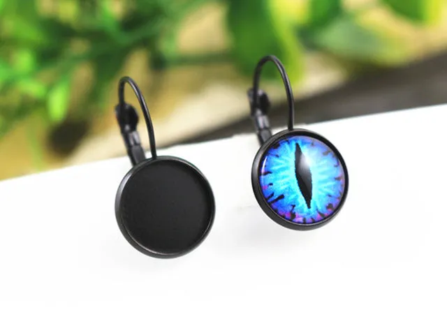 12mm 10pcs 19 Colors Plated French Lever Back Earrings Blank/Base,Fit 12mm Glass Cabochons,Buttons;Earring Bezels