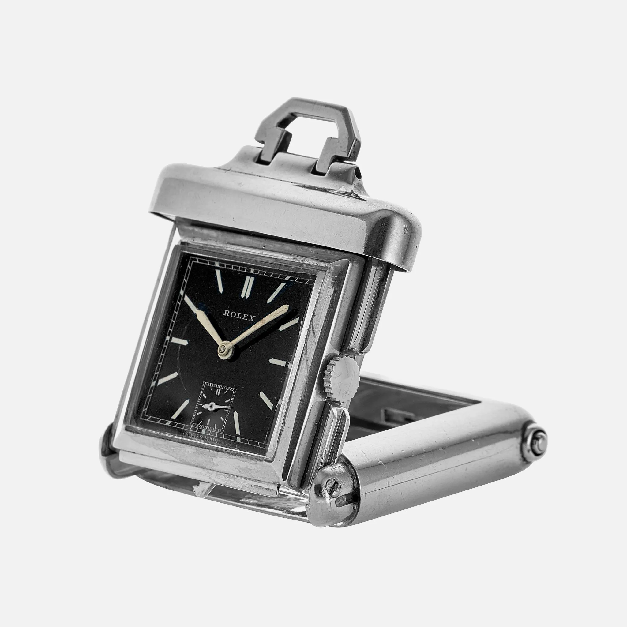 1930s Rolex Purse Watch With Black Dial