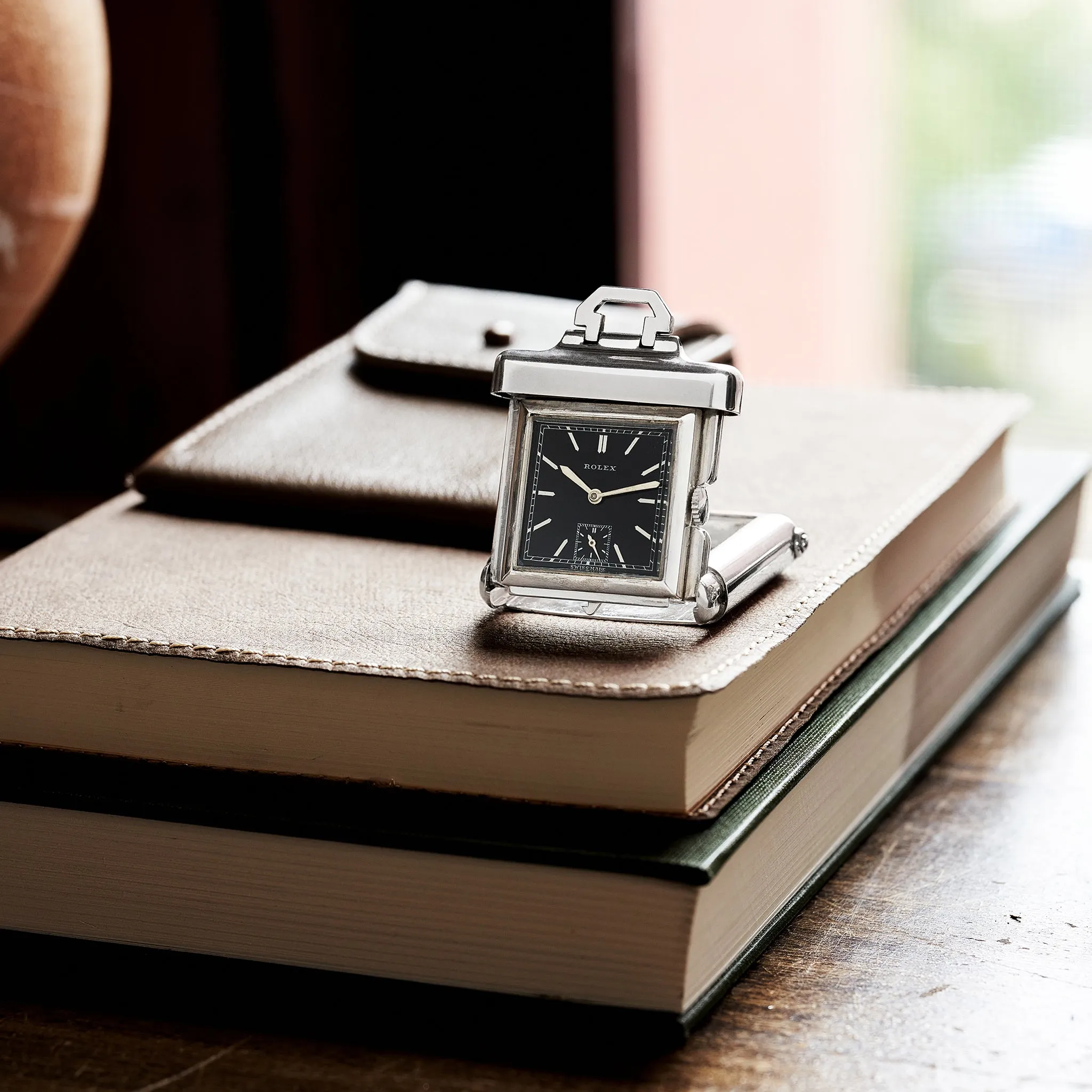 1930s Rolex Purse Watch With Black Dial