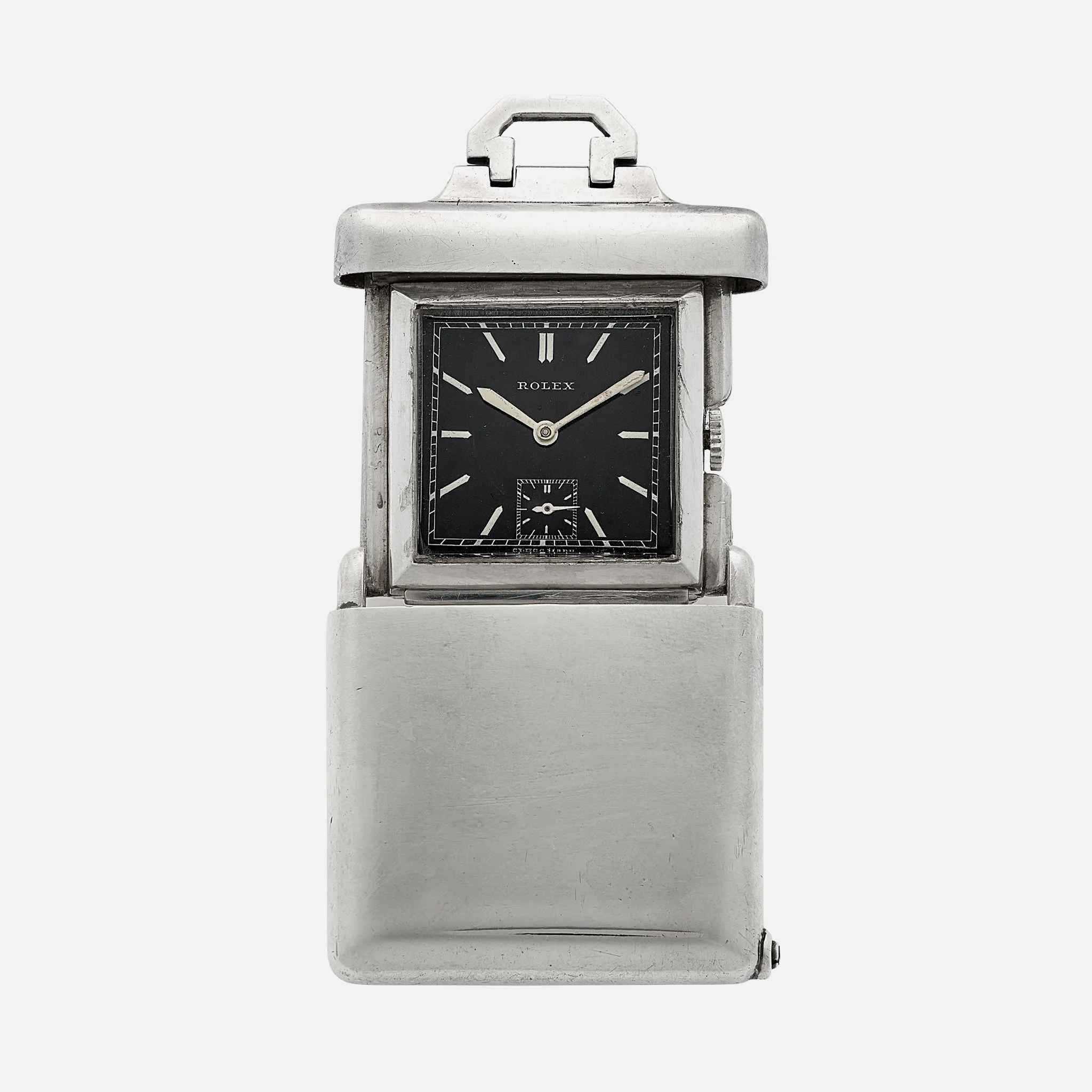 1930s Rolex Purse Watch With Black Dial