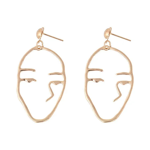1Pair Retro Art Abstract Cutout