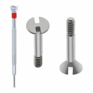 2 SCREW H FOR HUBLOT CERAMIC 301.PB.131.RX FIT WATCH STRAP BAND   SCREWDRIVER SS