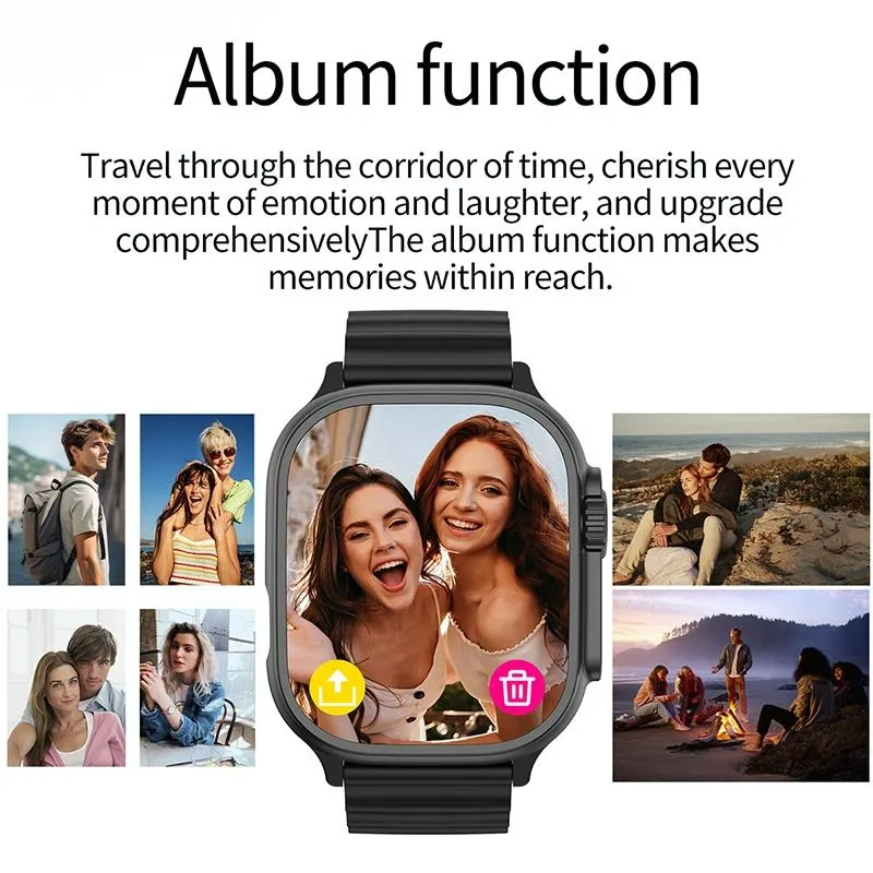 2.01 Inch Bluetooth Call Smart Watch Support Heart Rate / Blood Oxygen