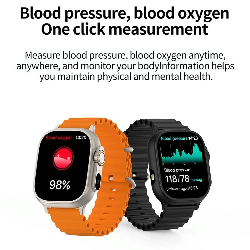 2.01 Inch Bluetooth Call Smart Watch Support Heart Rate / Blood Oxygen
