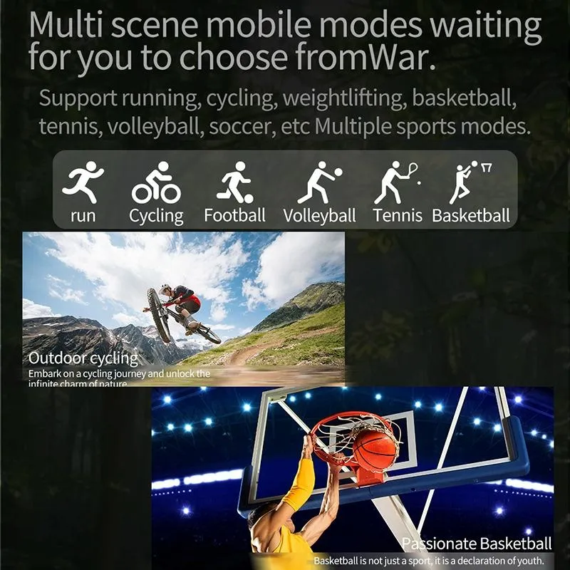 2.01 Inch Bluetooth Call Smart Watch Support Heart Rate / Blood Oxygen