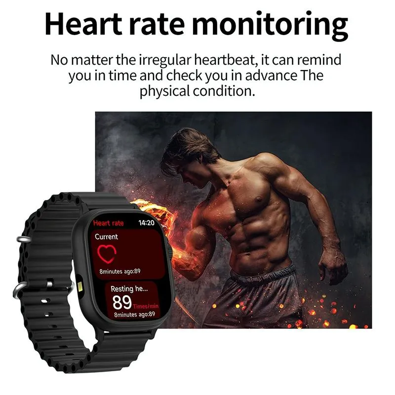 2.01 Inch Bluetooth Call Smart Watch Support Heart Rate / Blood Oxygen
