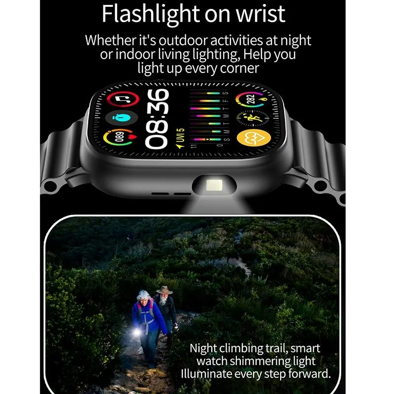 2.01 Inch Bluetooth Call Smart Watch Support Heart Rate / Blood Oxygen