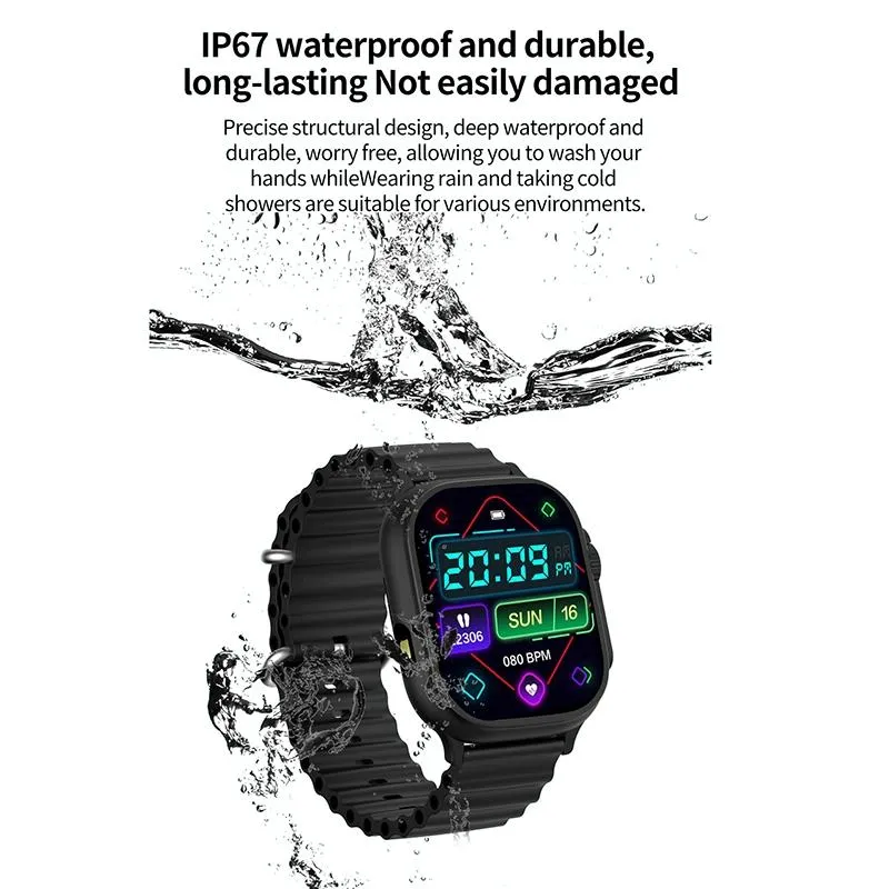 2.01 Inch Bluetooth Call Smart Watch Support Heart Rate / Blood Oxygen