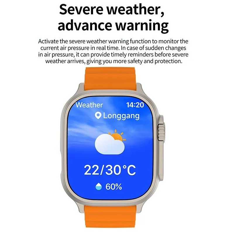 2.01 Inch Bluetooth Call Smart Watch Support Heart Rate / Blood Oxygen
