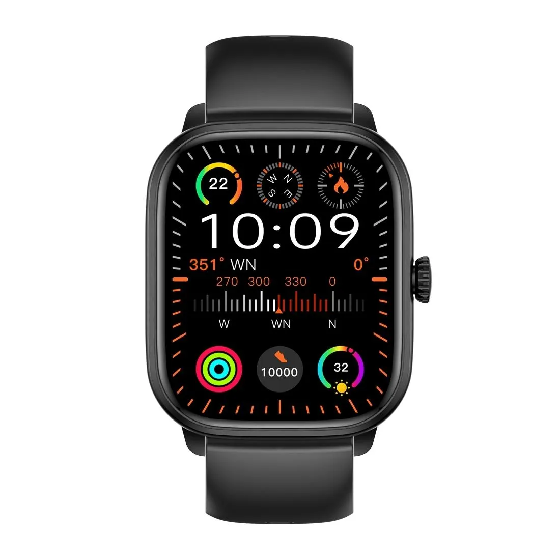 2.01 Inch Ips Hd Screen Smart Watch Supports Bluetooth Call / Health Monitoring Black