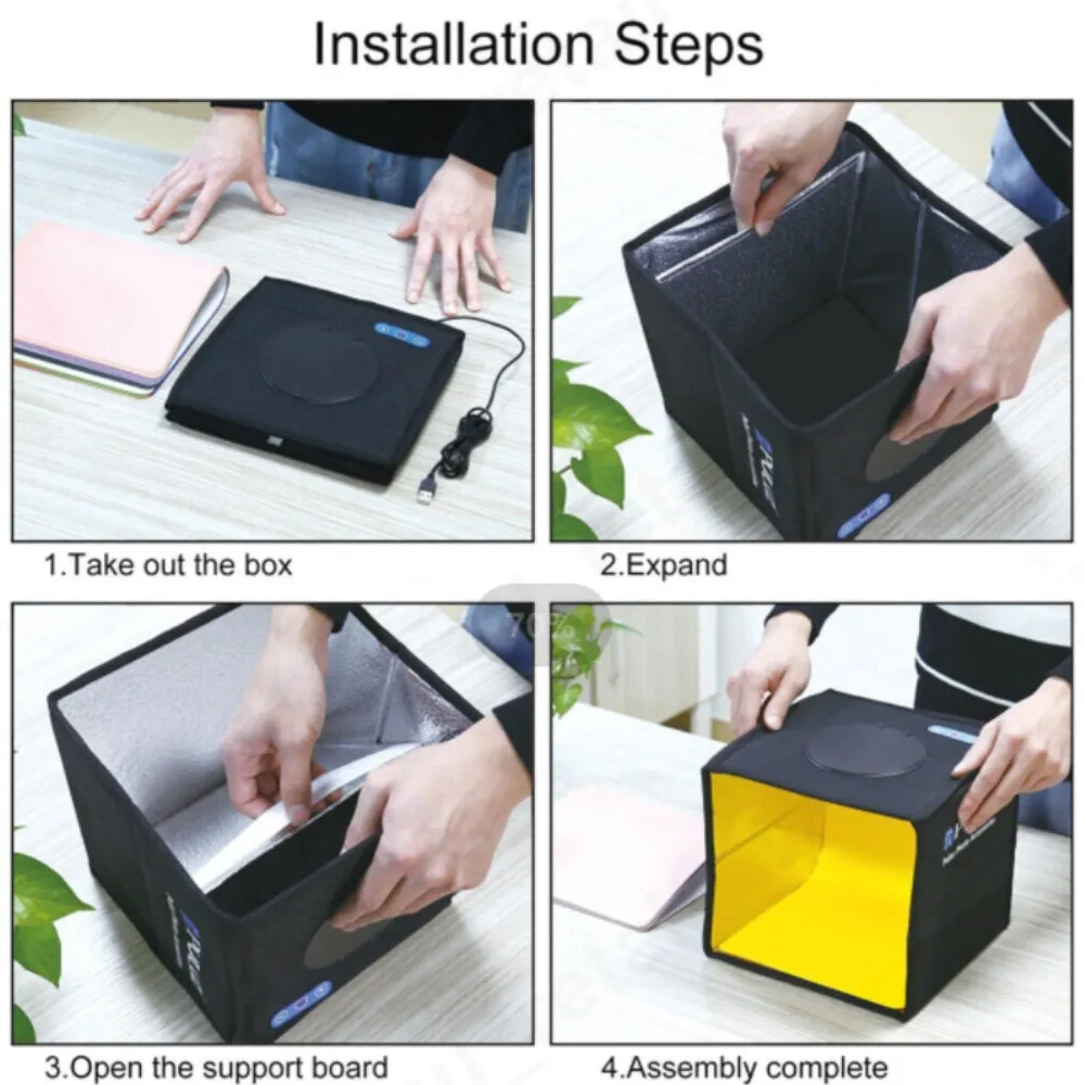 25CM Portable Photo Studio LED Light Tent Bar Cube Soft Box | Room Photography