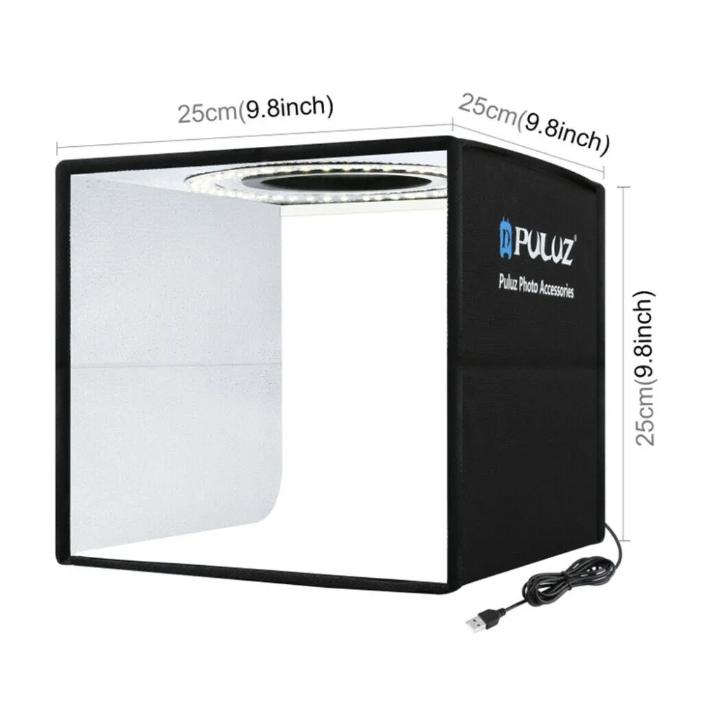 25CM Portable Photo Studio LED Light Tent Bar Cube Soft Box | Room Photography