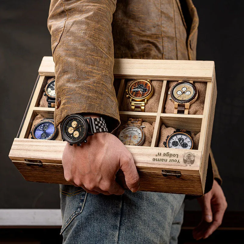 32nd Degree Scottish Rite Watch Case - Wings Down (8 Slots)