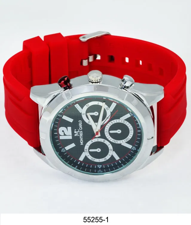 5525-Montres Carlo Silicon Band Watch