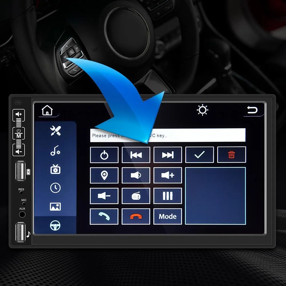 7 Inch Car Hd Mp5 Player With Carplay Bluetooth Fm Reversing Image Remote - A2891