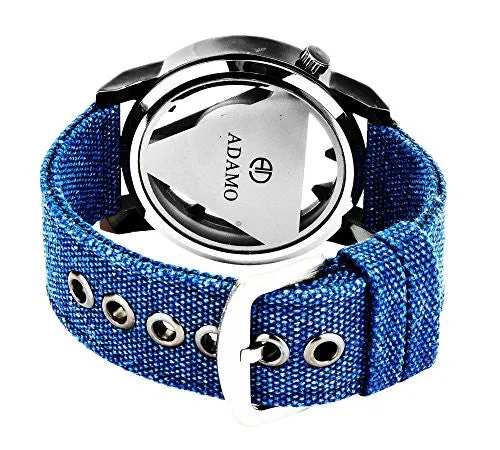 Adamo Analogue Blue Dial Men'S Watch Ad91Sl08