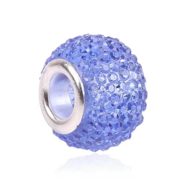 AIFEILI Retail Fashion White Glass Beads Charms Fit Pandora Charms Bracelets & Necklaces For DIY Women jewerly