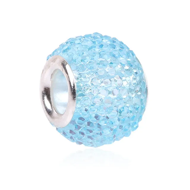 AIFEILI Retail Fashion White Glass Beads Charms Fit Pandora Charms Bracelets & Necklaces For DIY Women jewerly