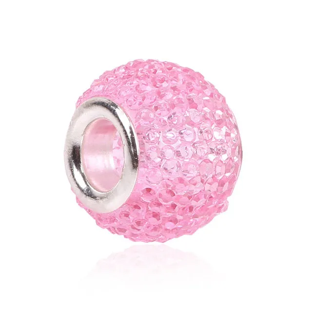 AIFEILI Retail Fashion White Glass Beads Charms Fit Pandora Charms Bracelets & Necklaces For DIY Women jewerly