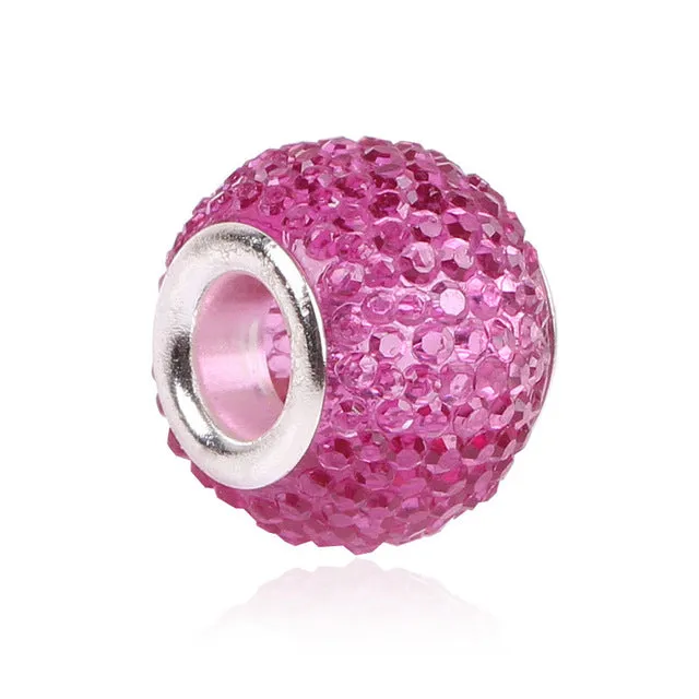 AIFEILI Retail Fashion White Glass Beads Charms Fit Pandora Charms Bracelets & Necklaces For DIY Women jewerly