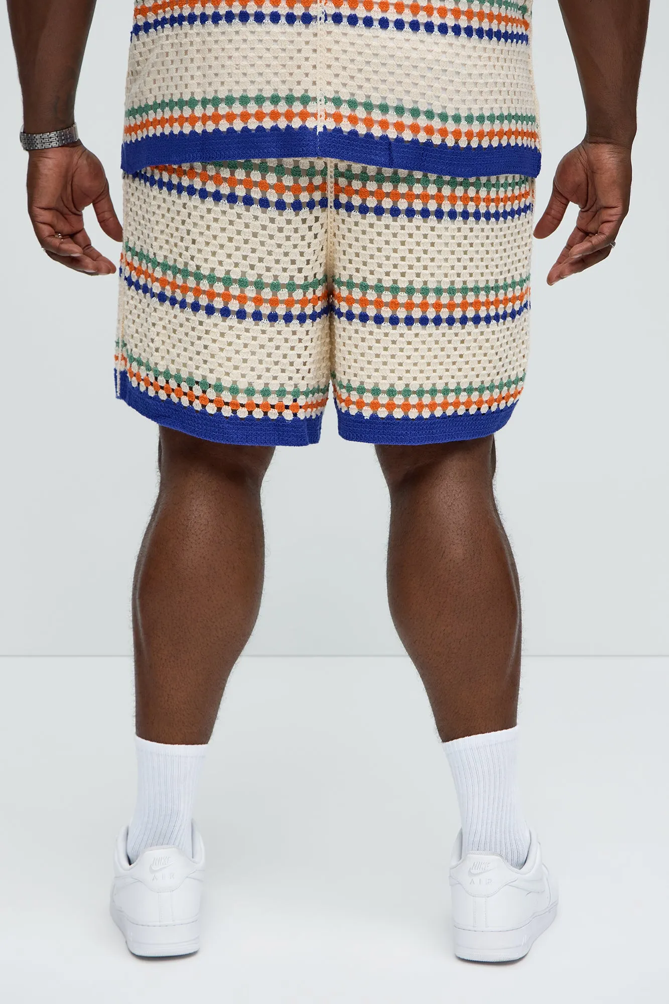 Anderson Crochet Knitted Shorts - Cream/combo