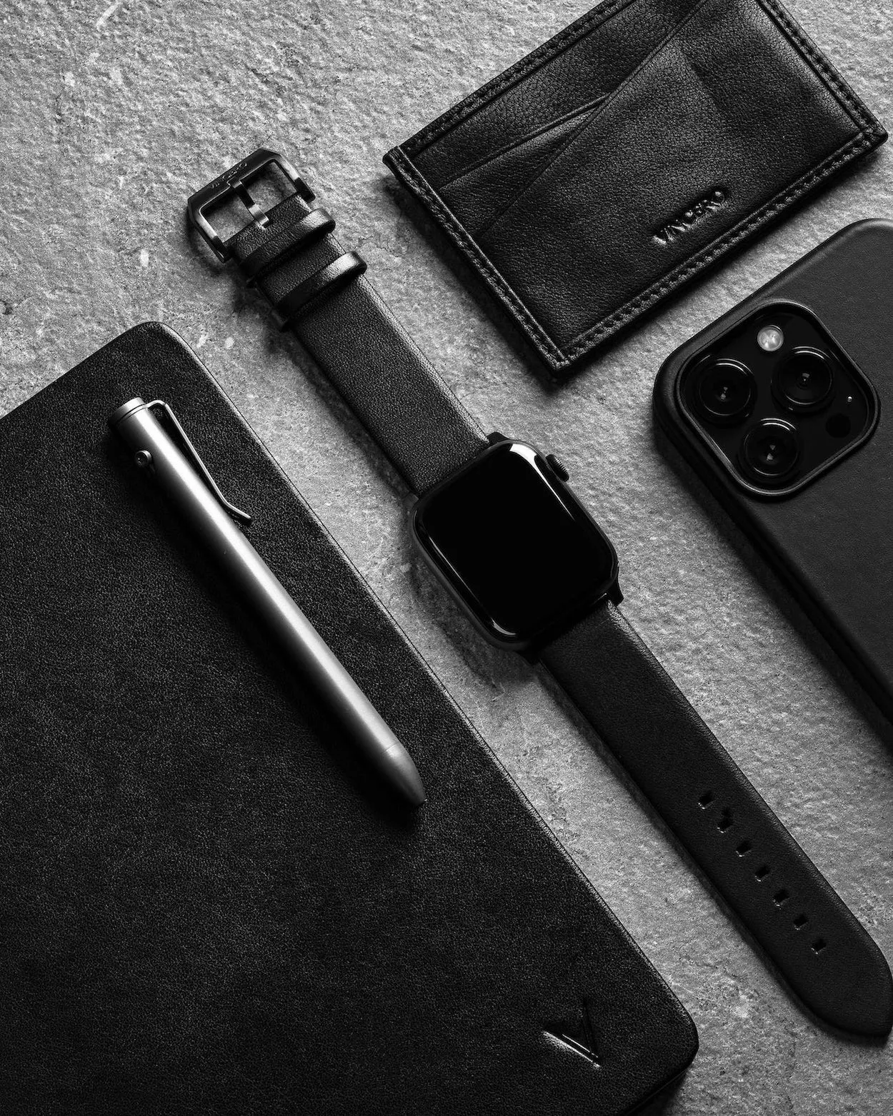 Apple Watch Leather Band - Graphite Hardware 41mm