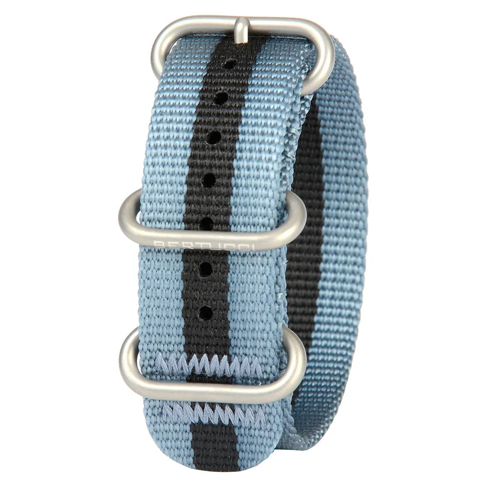 Bertucci DX3 Gray With Black Stripe Nylon Watch Band - B-172