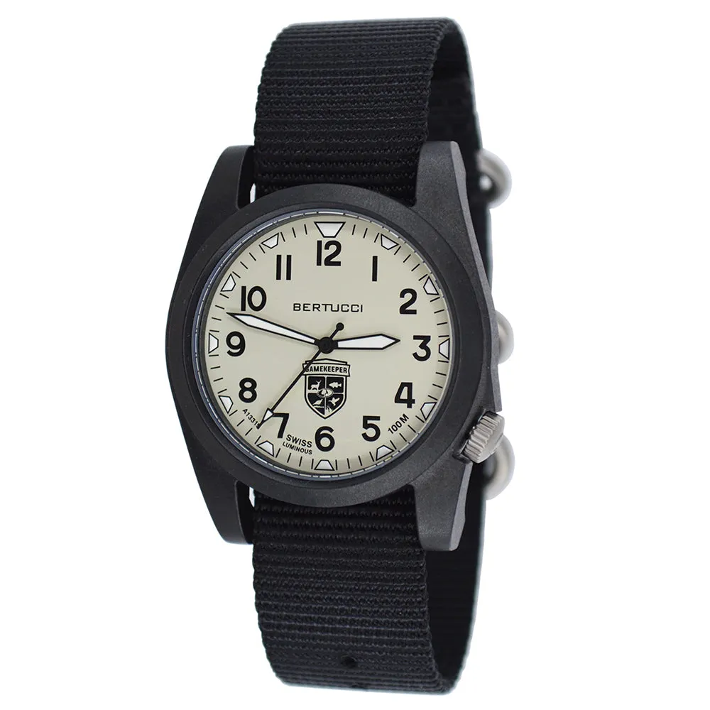 Bertucci Gamekeeper Unisex Black Nylon Band Dirt Quartz Dial Watch - 13373