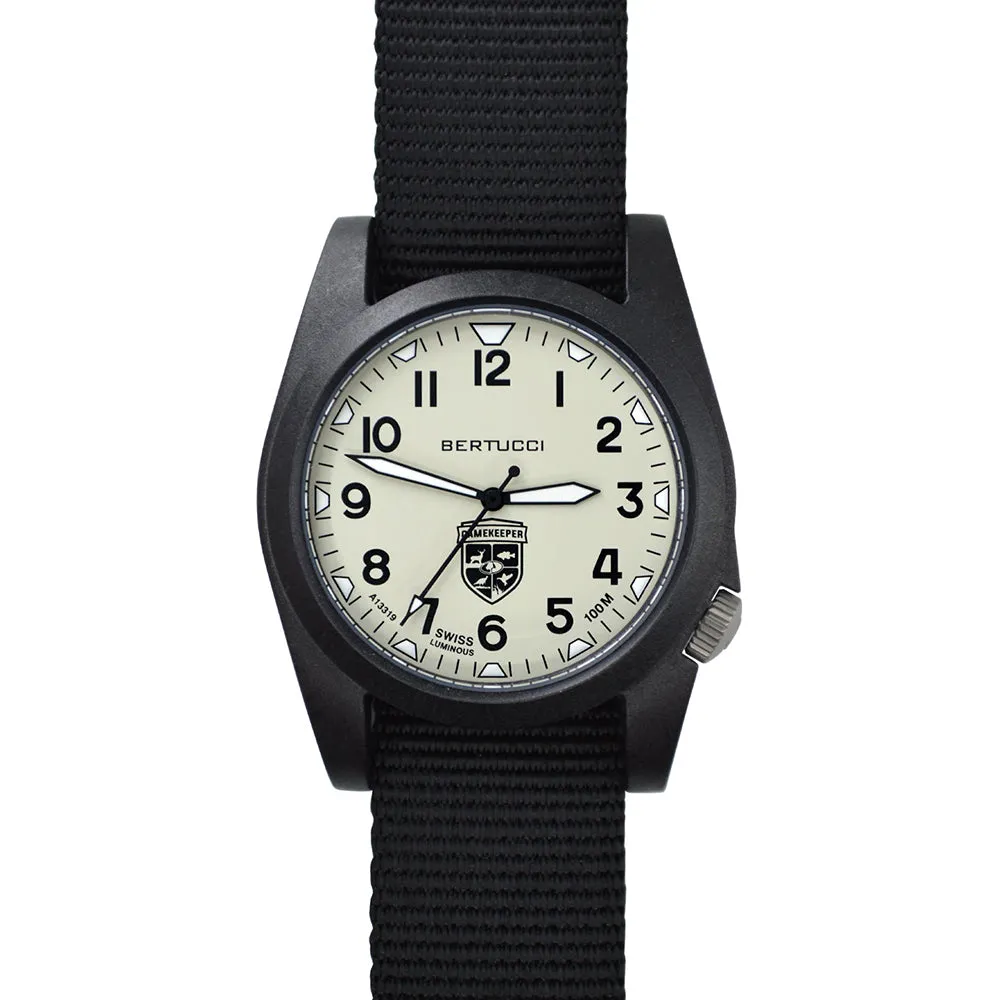Bertucci Gamekeeper Unisex Black Nylon Band Dirt Quartz Dial Watch - 13373