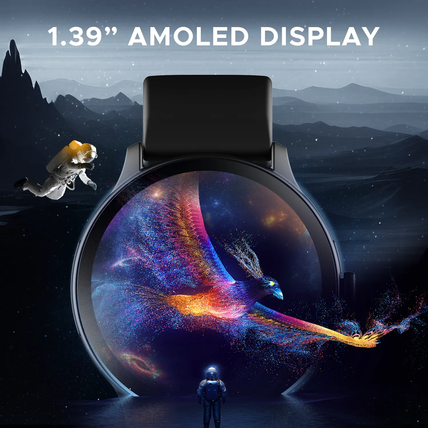 boAt Lunar Connect Pro | Premium Round Dial Smartwatch with 1.39" (3.53 cms) Big Amoled Display, Watch Face Studio, 700  Active Modes, 15 Days Of Battery Life