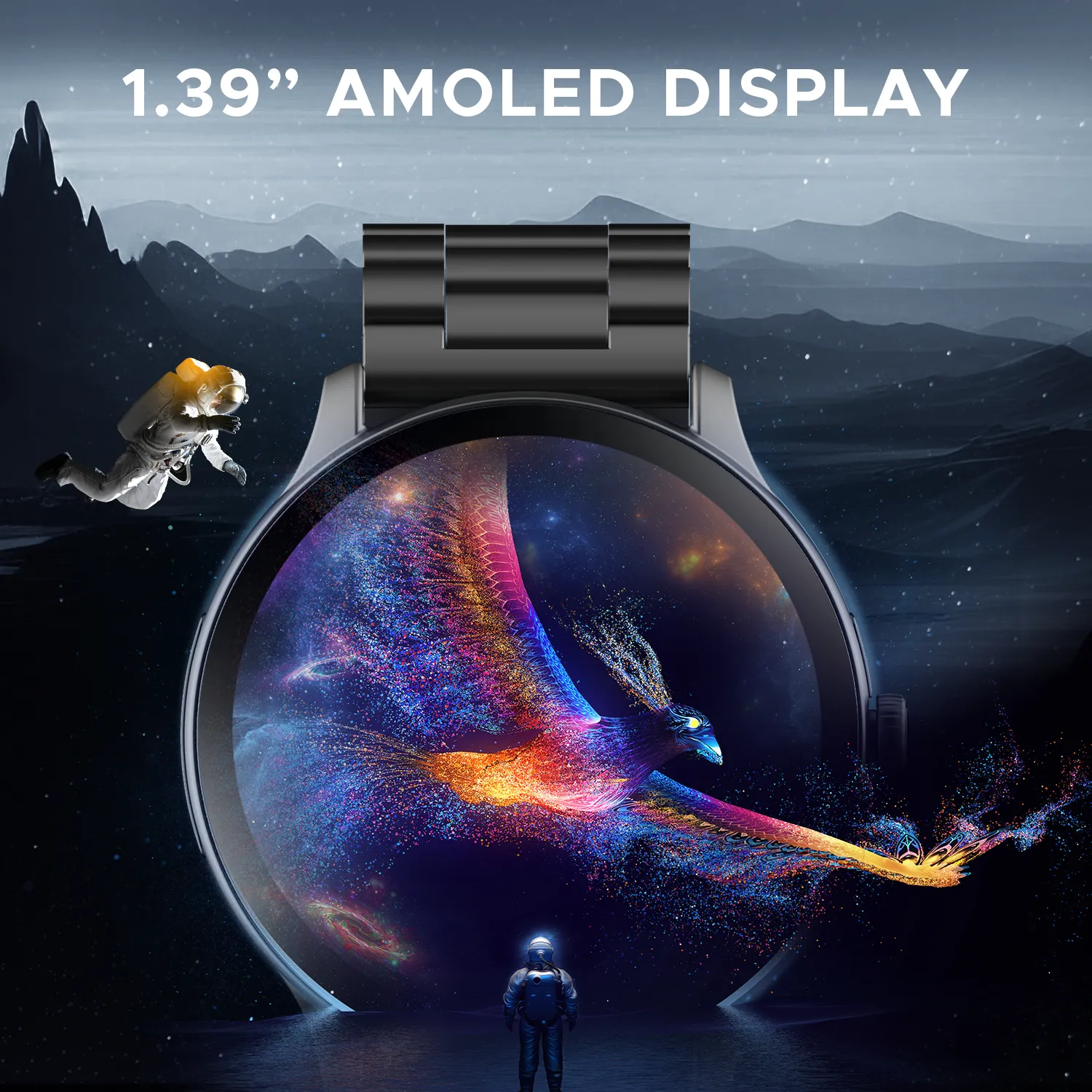 boAt Lunar Connect Pro | Premium Round Dial Smartwatch with 1.39" (3.53 cms) Big Amoled Display, Watch Face Studio, 700  Active Modes, 15 Days Of Battery Life