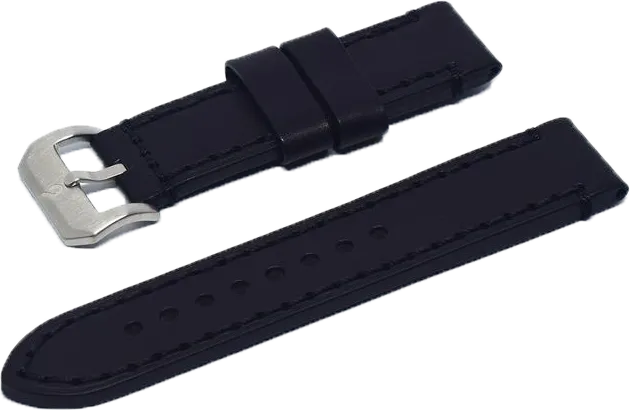 BOLDR Odyssey Black Leather Strap 22mm