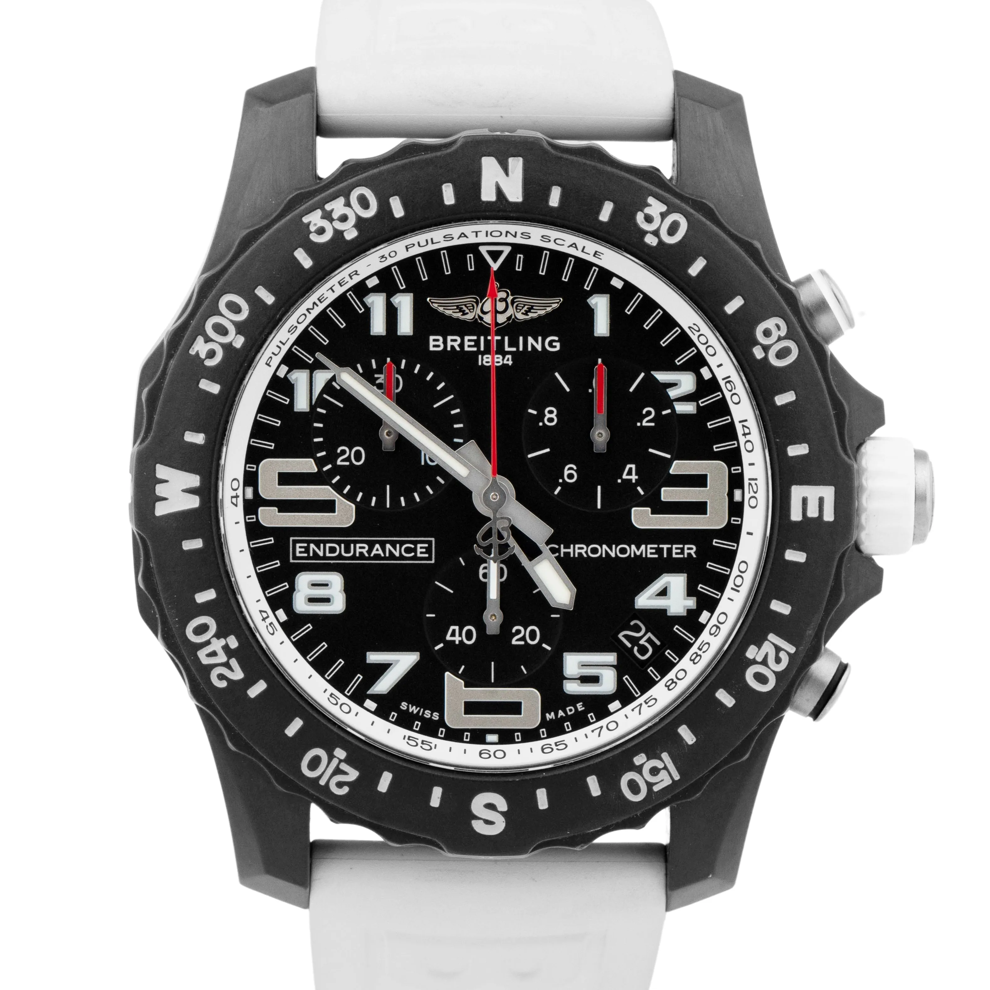 Breitling Endurance Pro 44 White Black Breitlight X82310 Watch X82310A71B1S1 B P