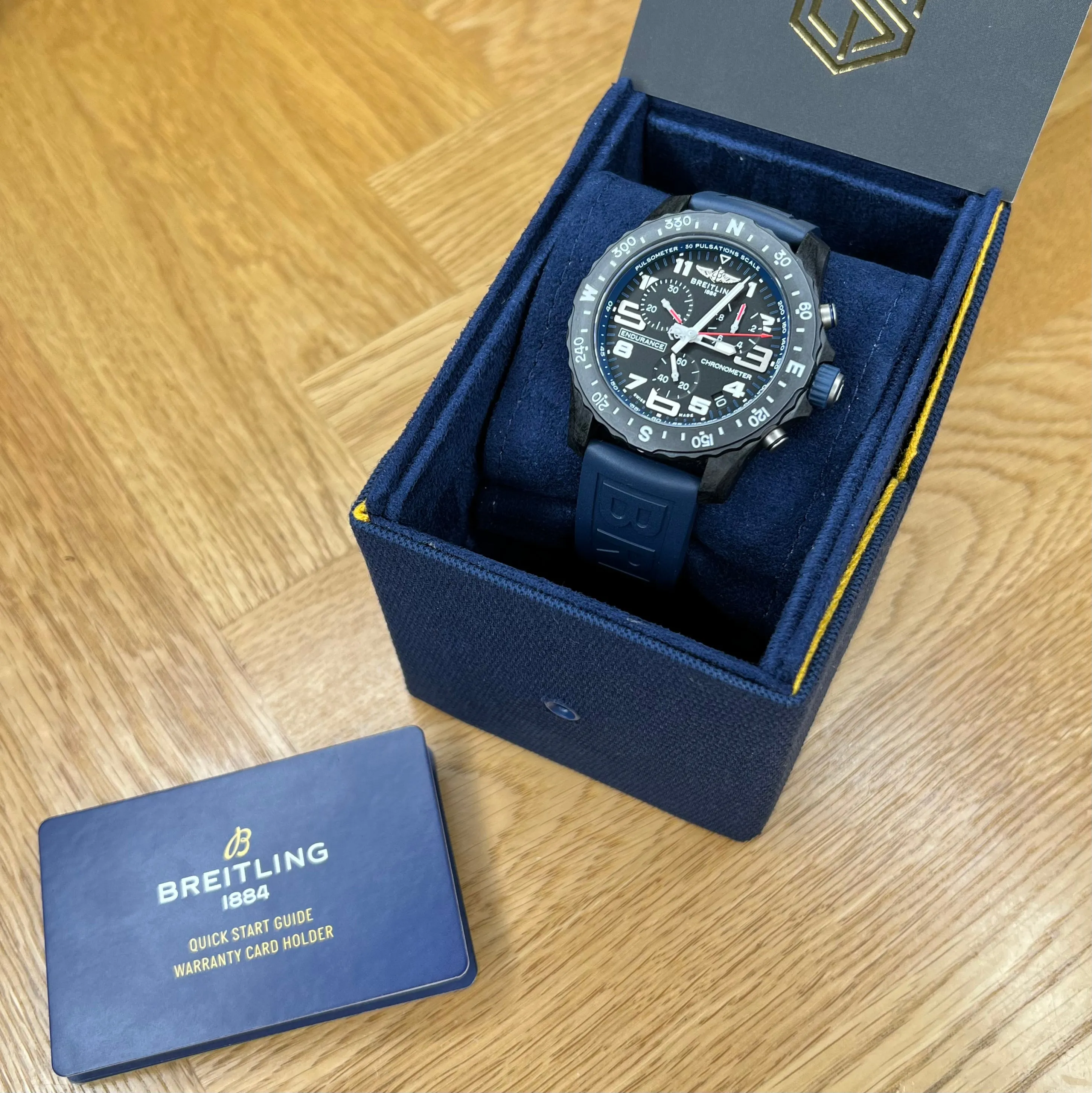 Breitling Endurance Pro X82310 Black/Blue 44mm 2021 Full Set Watch