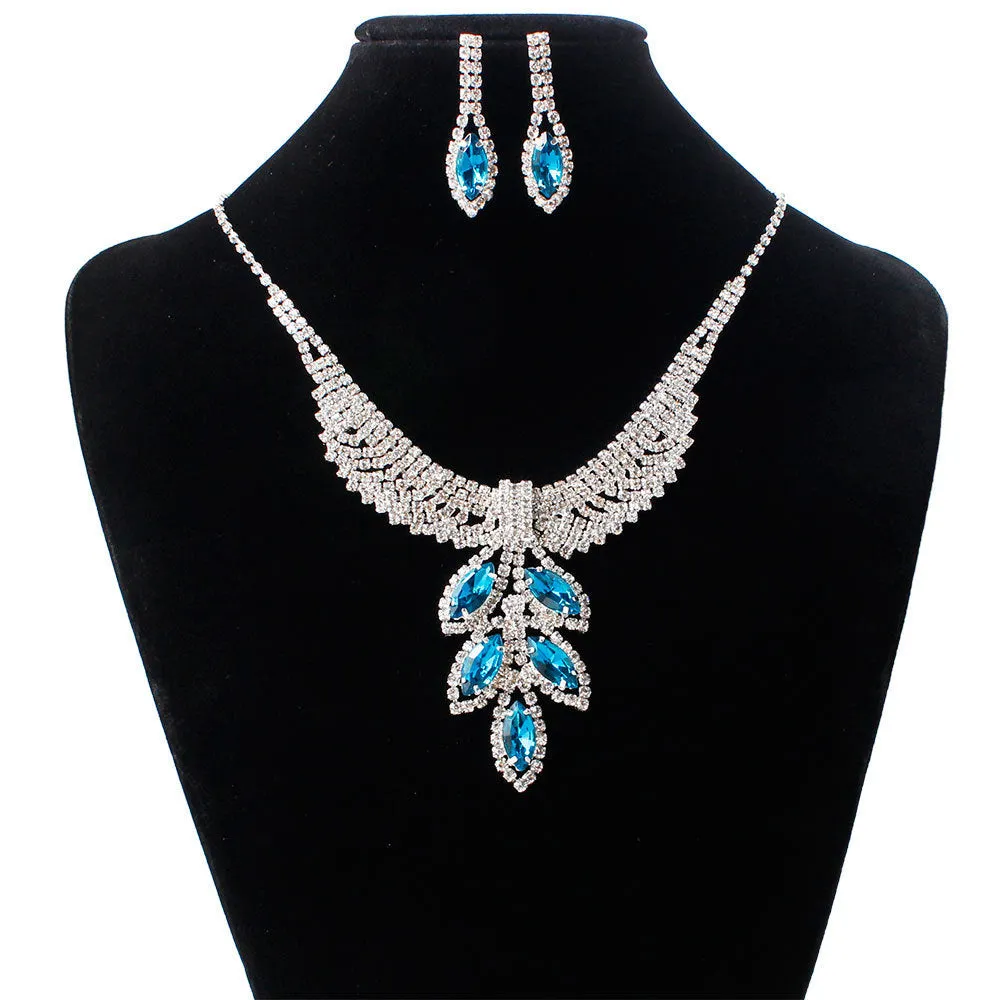 Bridal Jewelry Necklace, Earring Set