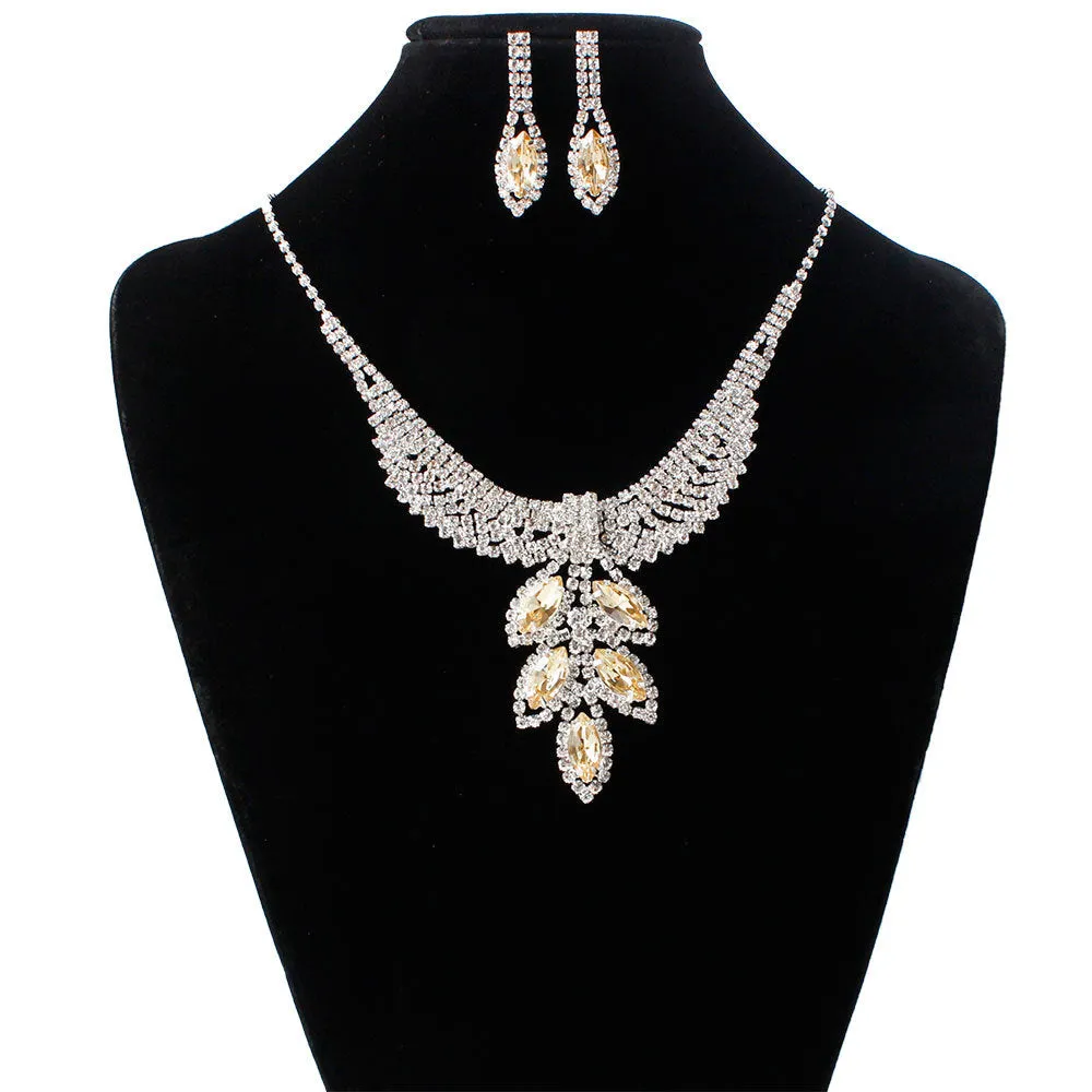 Bridal Jewelry Necklace, Earring Set
