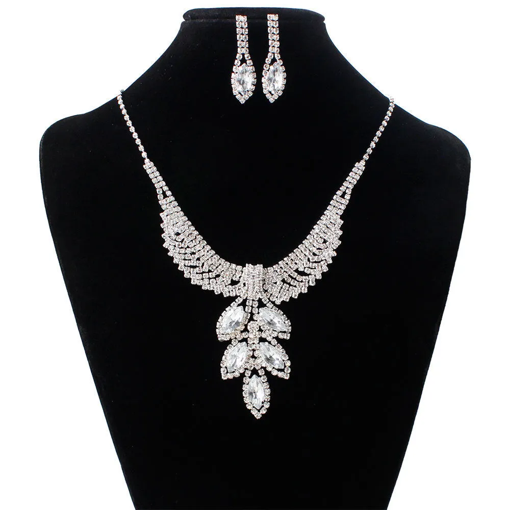 Bridal Jewelry Necklace, Earring Set