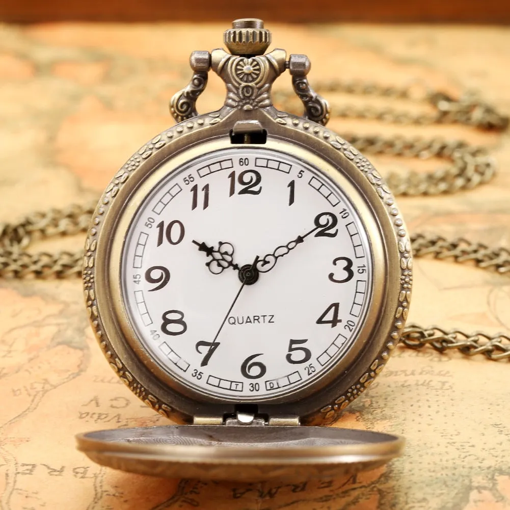 Bronze World War II Aircraft Quartz Pocket Watch