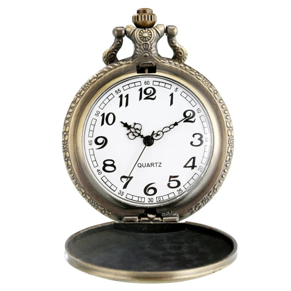 Bronze World War II Aircraft Quartz Pocket Watch