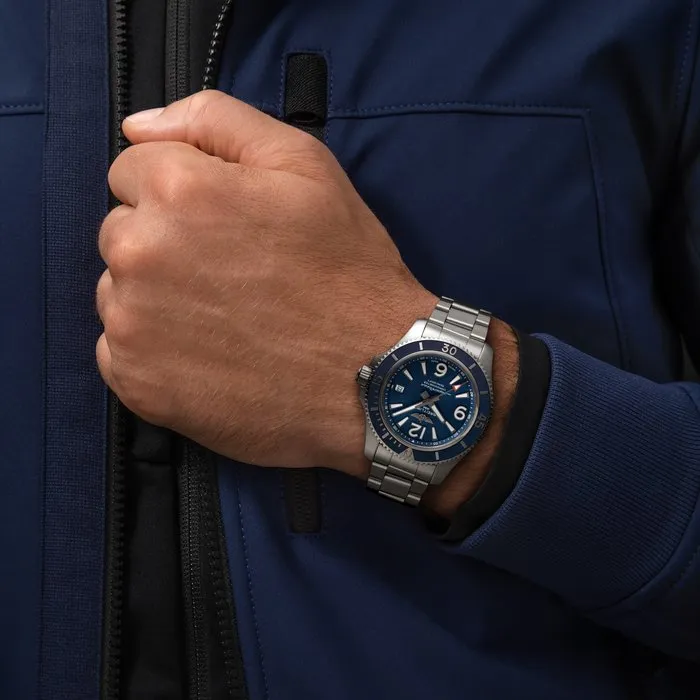 BRT Watch Superocean AutoMTic 42 Blue Steel Bracelet D