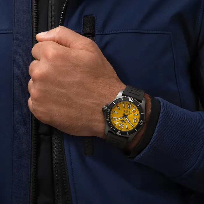 BRT Watch Superocean AutoMTic 46 Black Steel Yellow
