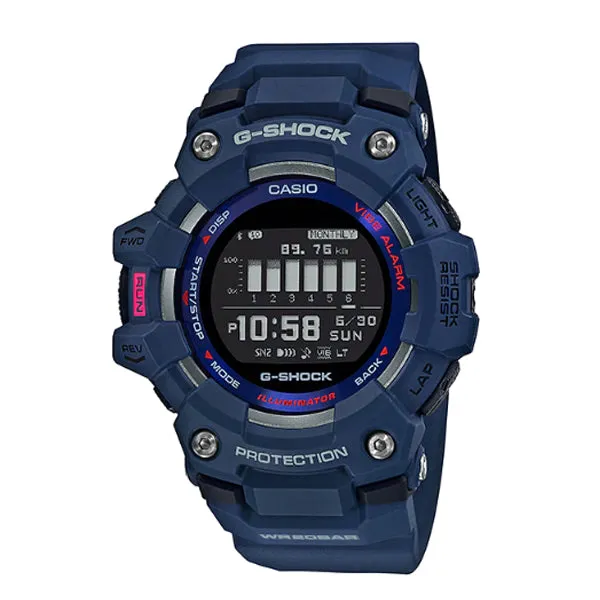 Casio G-Shock G-SQUAD Bluetooth’?????¶ôÇï¶ôǝ??’?????¶ôÇï¶ôǝ?’?????¶ôÇï¶ôíôÇïÇ?ÇîÇ??€õ’??ǯ¶ôÇû¶ô¶©Ç??€õ????? Blue Resin Band Watch GBD100-2D GBD-100-2
