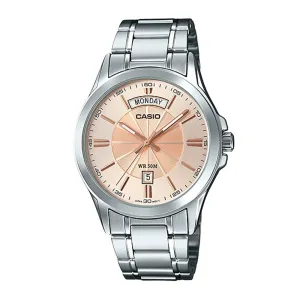 Casio Mens Enticer Series Stainless Steel Band Ion Plated Wrist Watch - MTP-1381D-9AV