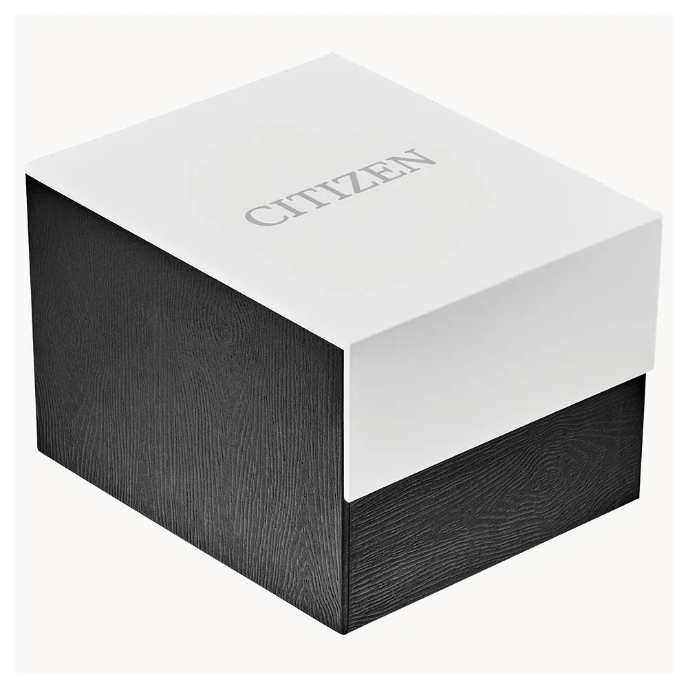 Citizen Eco-Drive Silhouette Ladies Crystal Blue Mother-of-Pearl Quartz Dial Watch - EM0840-59N