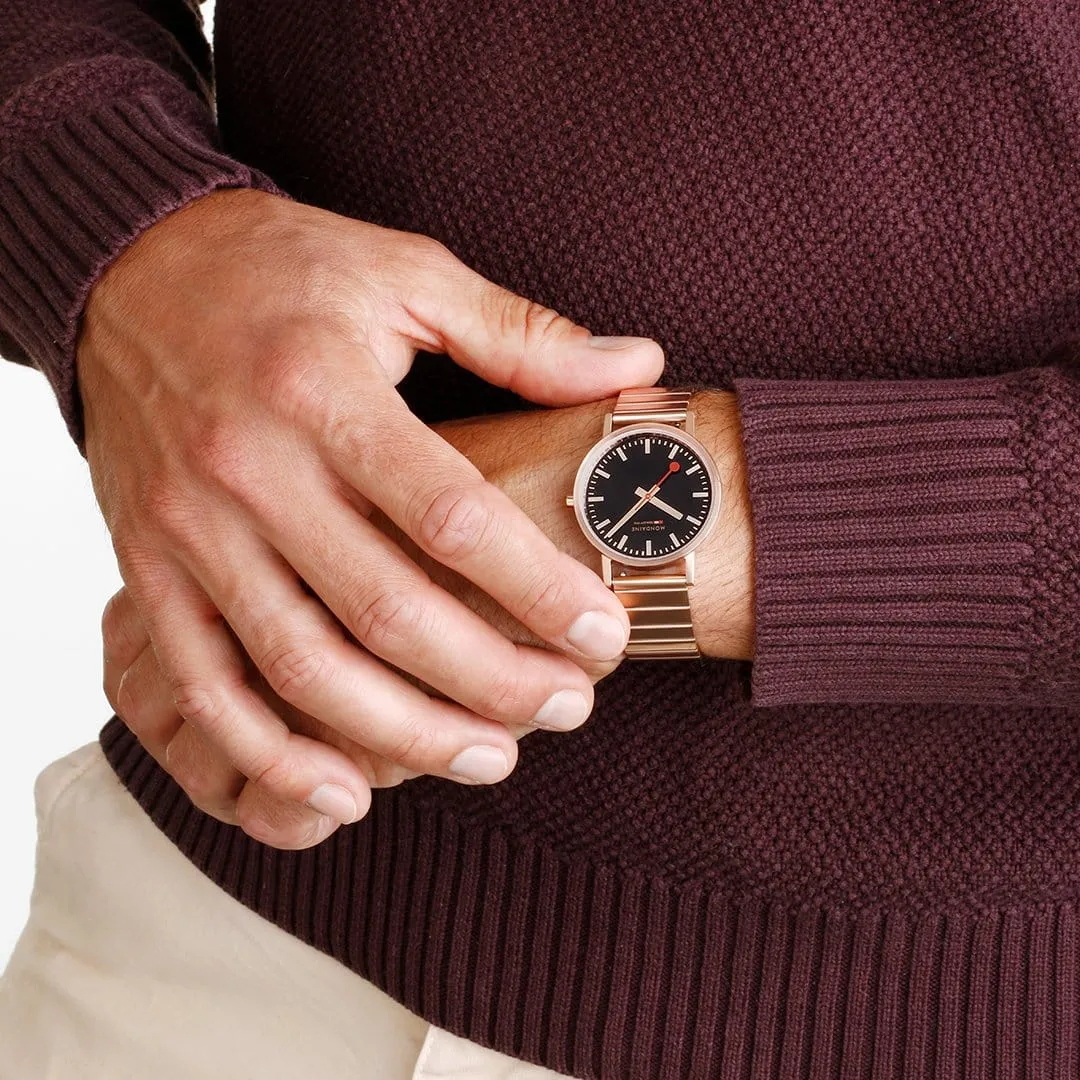 Classic, Rose Gold Tone Stainless Steel, 36 mm