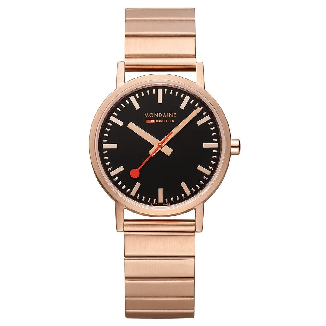 Classic, Rose Gold Tone Stainless Steel, 36 mm