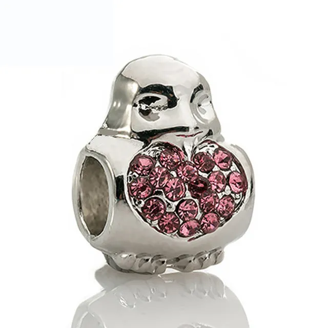 Couqcy Cute Silver ColorBeads  Inspiration Spacer Charm Beads Fit Original Pandora Bracelet Pendant Women Gift diy jewelry